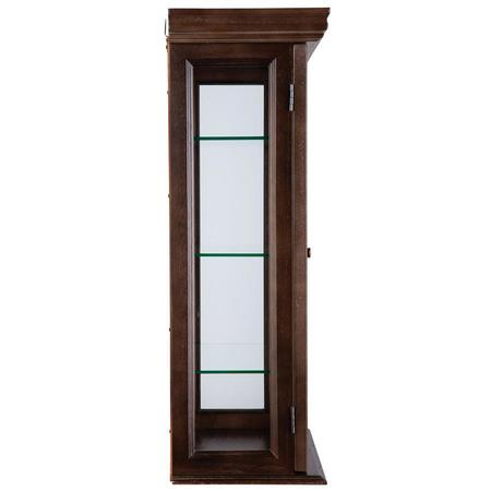 Design Toscano Country Tuscan Hardwood Wall Curio Cabinet: Walnut Finish BN2430